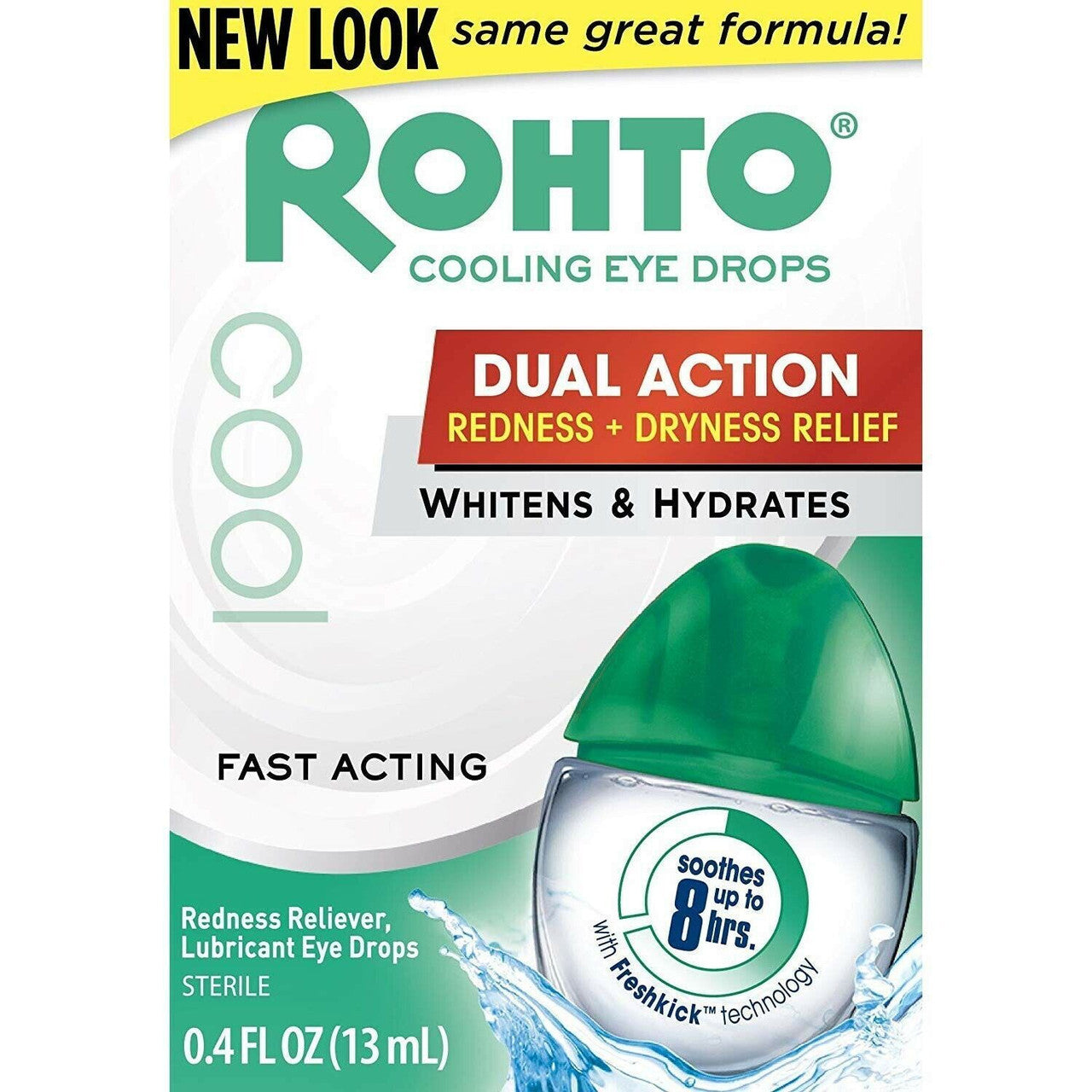 Rohto Lubricant Eye Drops Redness Relief Cooling, 0.4Oz